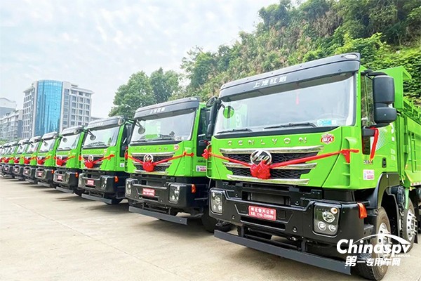 十年用車 就選紅巖，紅巖杰獅C6自卸車批量交付湖南懷化用戶