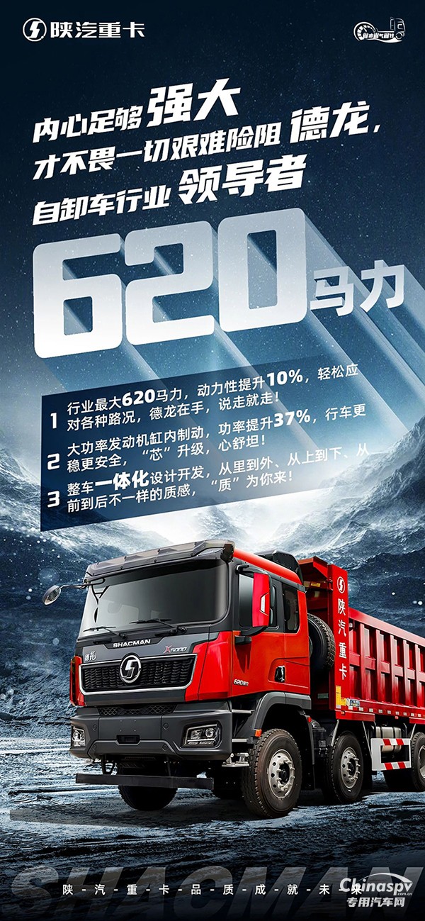 德龍X5000自卸王者，620馬力全“芯”升級，一路領航