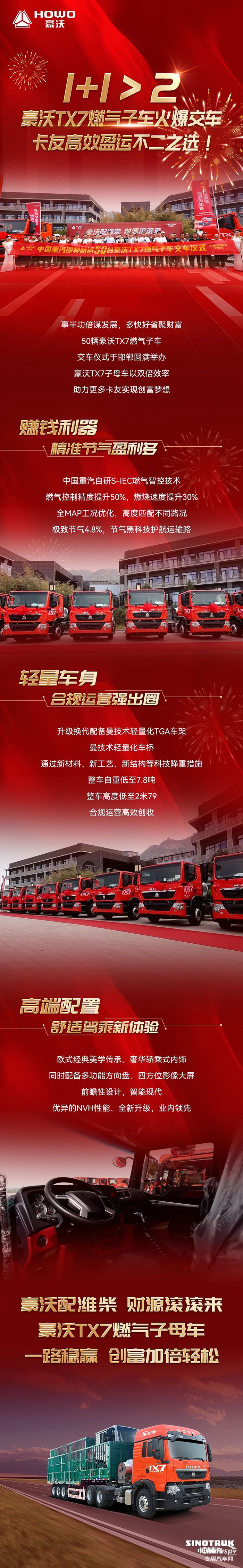 1+1＞2，豪沃TX7燃?xì)庾榆嚮鸨卉?，卡友高效盈運(yùn)不二之選！