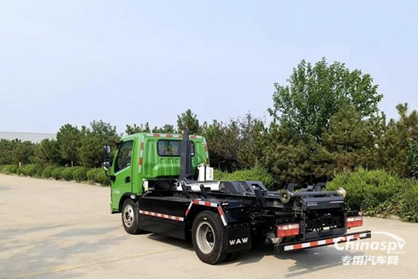 五征純電動車廂可卸式垃圾車，可一車多箱，垃圾收集站轉(zhuǎn)運(yùn)配套